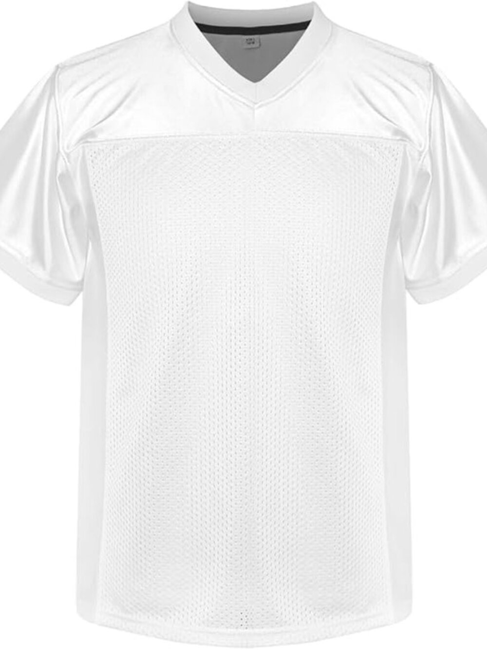 Youth Football Jersey T-Shirt, White, Small, New, Tags Attached
